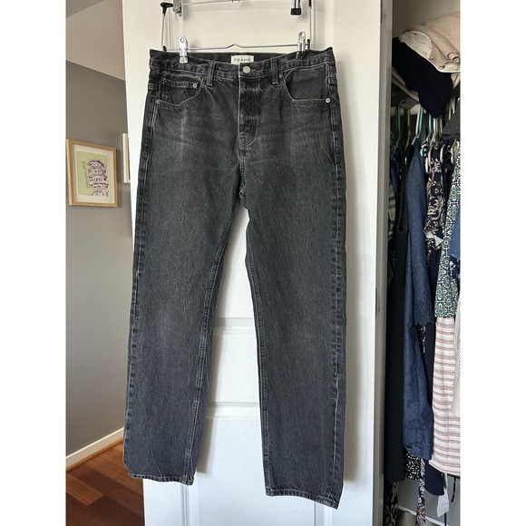 Frame Denim Other - FRAME Women's Jeans "The Straight" Black Denim Size 32